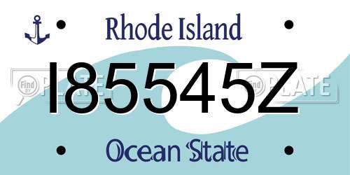 I85545Z Rhode Island License Plate