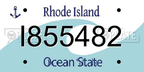 I855482 Rhode Island License Plate