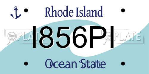 I856PI Rhode Island License Plate