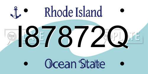 I87872Q Rhode Island License Plate