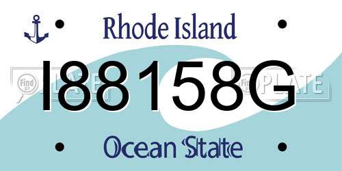 I88158G Rhode Island License Plate