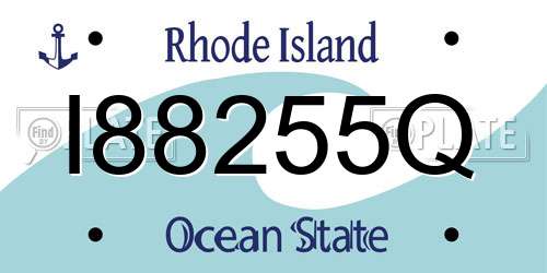 I88255Q Rhode Island License Plate