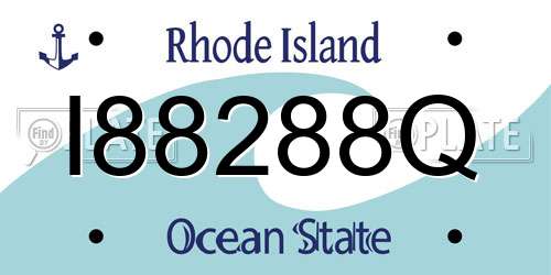 I88288Q Rhode Island License Plate
