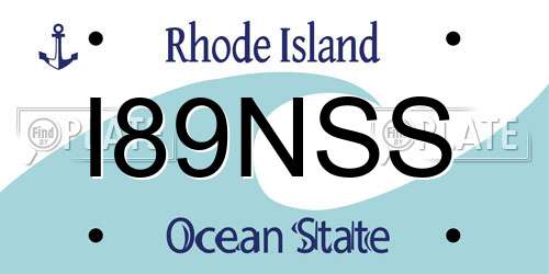 I89NSS Rhode Island License Plate