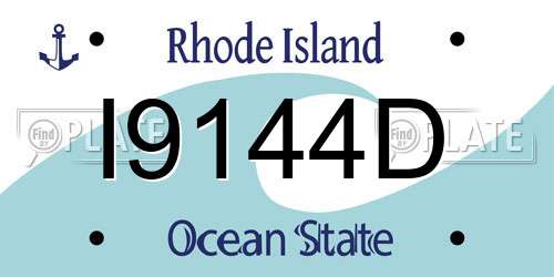 I9144D Rhode Island License Plate