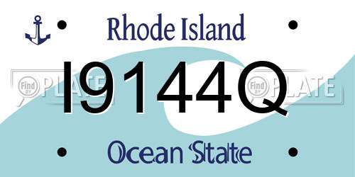 I9144Q Rhode Island License Plate
