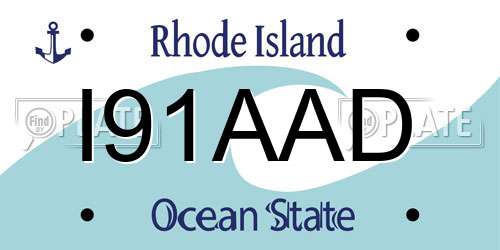 I91AAD Rhode Island License Plate