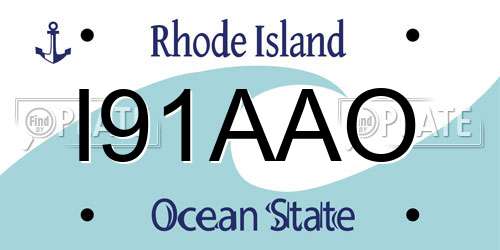 I91AAO Rhode Island License Plate