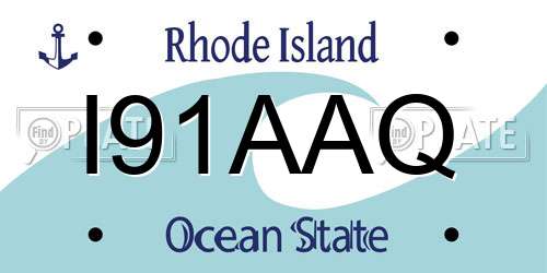I91AAQ Rhode Island License Plate