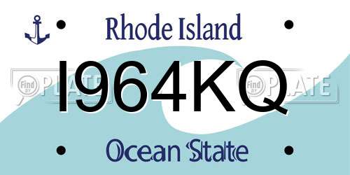 I964KQ Rhode Island License Plate