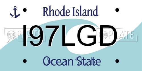 I97LGD Rhode Island License Plate