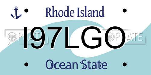 I97LGO Rhode Island License Plate