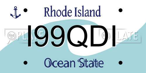 I99QDI Rhode Island License Plate