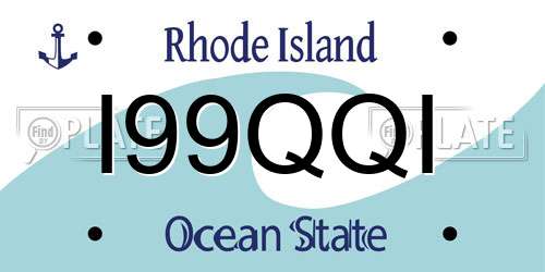 I99QQI Rhode Island License Plate
