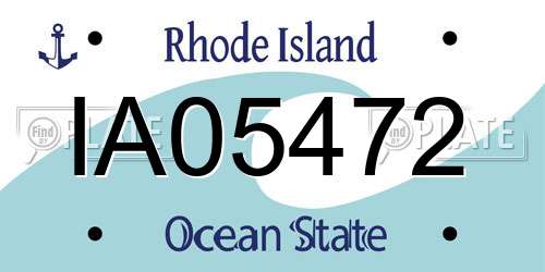 IA05472 Rhode Island License Plate