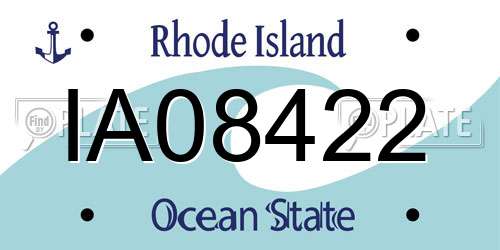 IA08422 Rhode Island License Plate