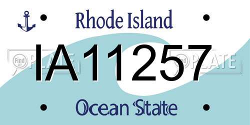 IA11257 Rhode Island License Plate