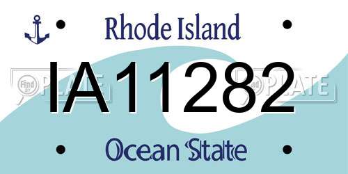 IA11282 Rhode Island License Plate
