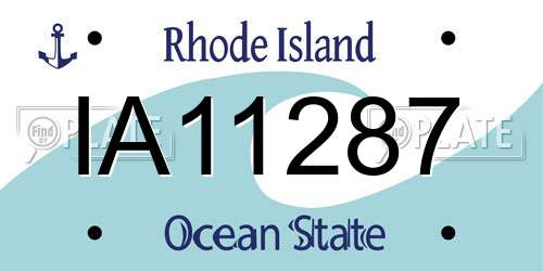 IA11287 Rhode Island License Plate