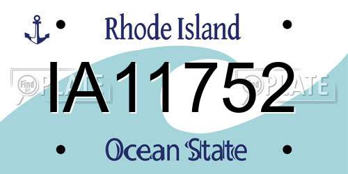 IA11752 Rhode Island License Plate