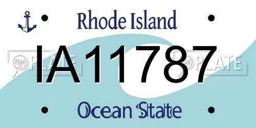 IA11787 Rhode Island License Plate