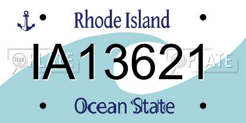 IA13621 Rhode Island License Plate