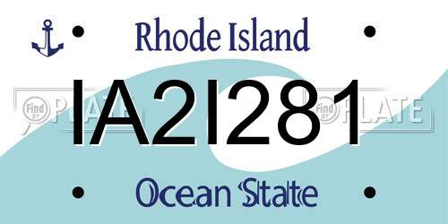 IA2I281 Rhode Island License Plate