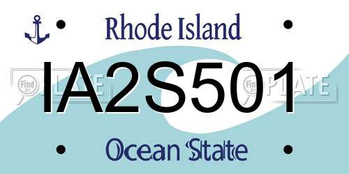 IA2S501 Rhode Island License Plate