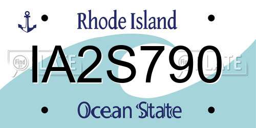 IA2S790 Rhode Island License Plate