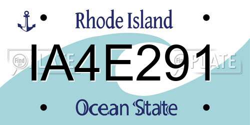 IA4E291 Rhode Island License Plate