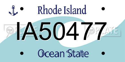 IA50477 Rhode Island License Plate