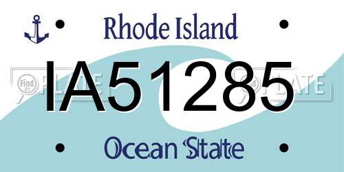 IA51285 Rhode Island License Plate