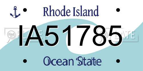 IA51785 Rhode Island License Plate