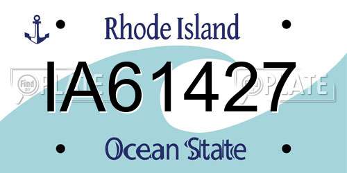 IA61427 Rhode Island License Plate