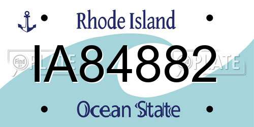 IA84882 Rhode Island License Plate