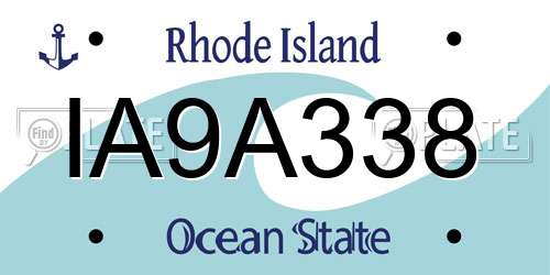IA9A338 Rhode Island License Plate