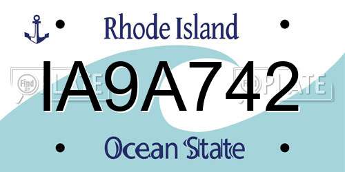 IA9A742 Rhode Island License Plate
