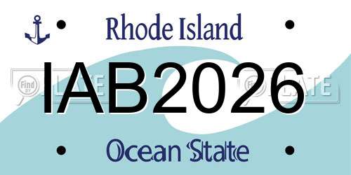 IAB2026 Rhode Island License Plate