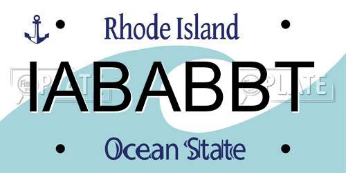 IABABBT Rhode Island License Plate