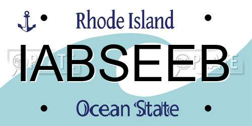 IABSEEB Rhode Island License Plate