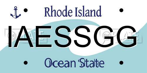 IAESSGG Rhode Island License Plate
