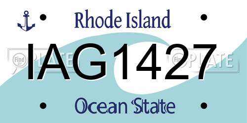 IAG1427 Rhode Island License Plate