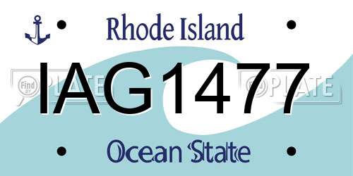 IAG1477 Rhode Island License Plate