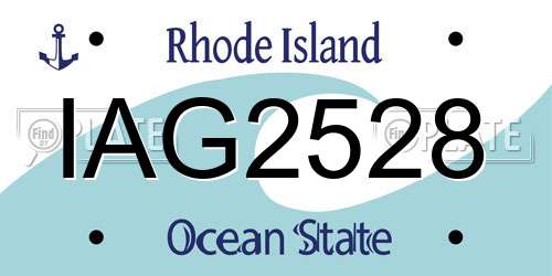 IAG2528 Rhode Island License Plate