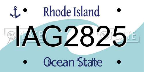 IAG2825 Rhode Island License Plate
