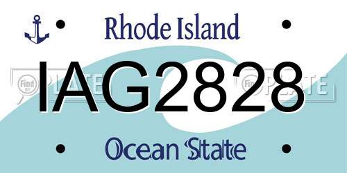 IAG2828 Rhode Island License Plate