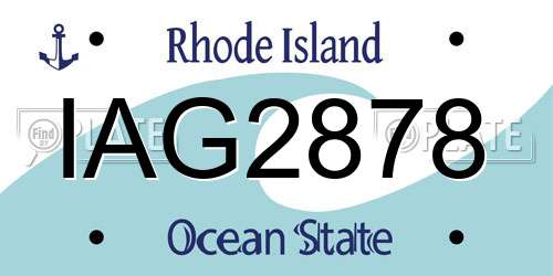 IAG2878 Rhode Island License Plate