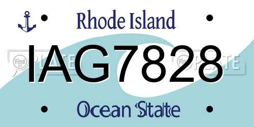 IAG7828 Rhode Island License Plate