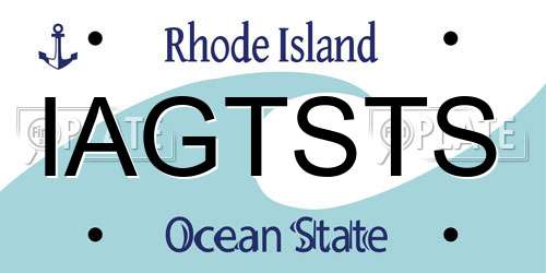IAGTSTS Rhode Island License Plate