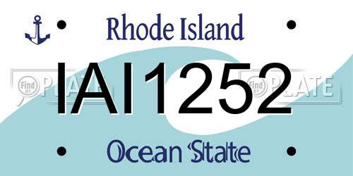 IAI1252 Rhode Island License Plate